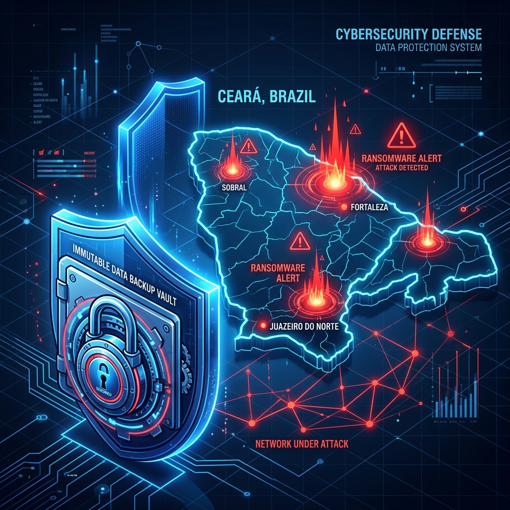 Crescimento de Ataques de Ransomware no Ceará Alerta Empresas para a Necessidade de Backup Imutável em 2026