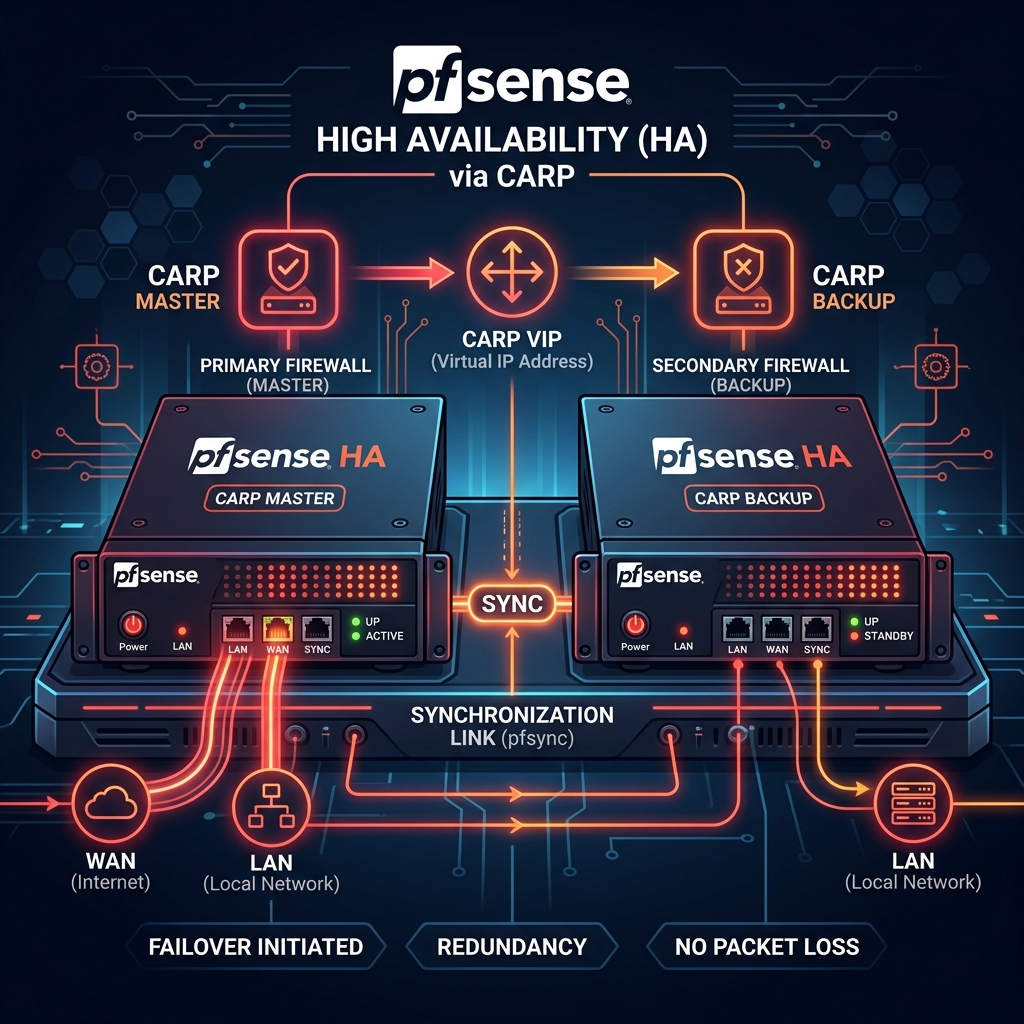 Redundância de Firewall com pfSense CARP: Configuração de Failover Automático